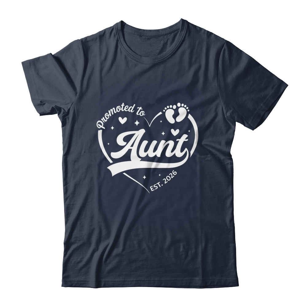 Promoted To Aunt Est 2026 Soon To Be New Grandmom Heart Shirt & Tank Top | siriusteestore