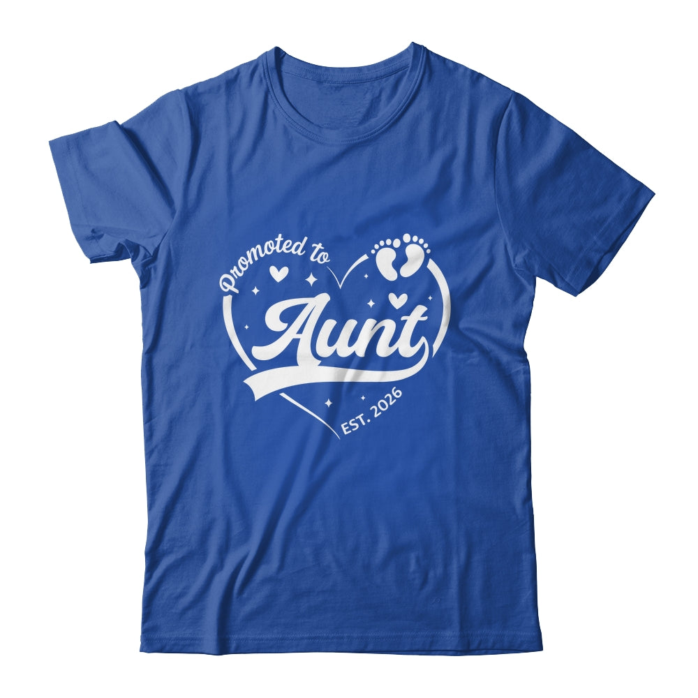 Promoted To Aunt Est 2026 Soon To Be New Grandmom Heart Shirt & Tank Top | siriusteestore