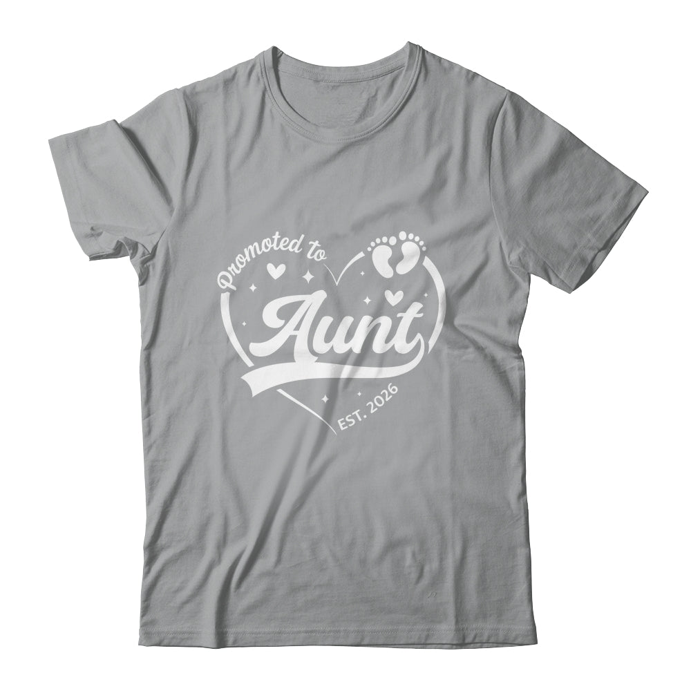 Promoted To Aunt Est 2026 Soon To Be New Grandmom Heart Shirt & Tank Top | siriusteestore