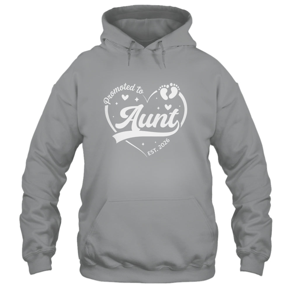 Promoted To Aunt Est 2026 Soon To Be New Grandmom Heart Shirt & Tank Top | siriusteestore
