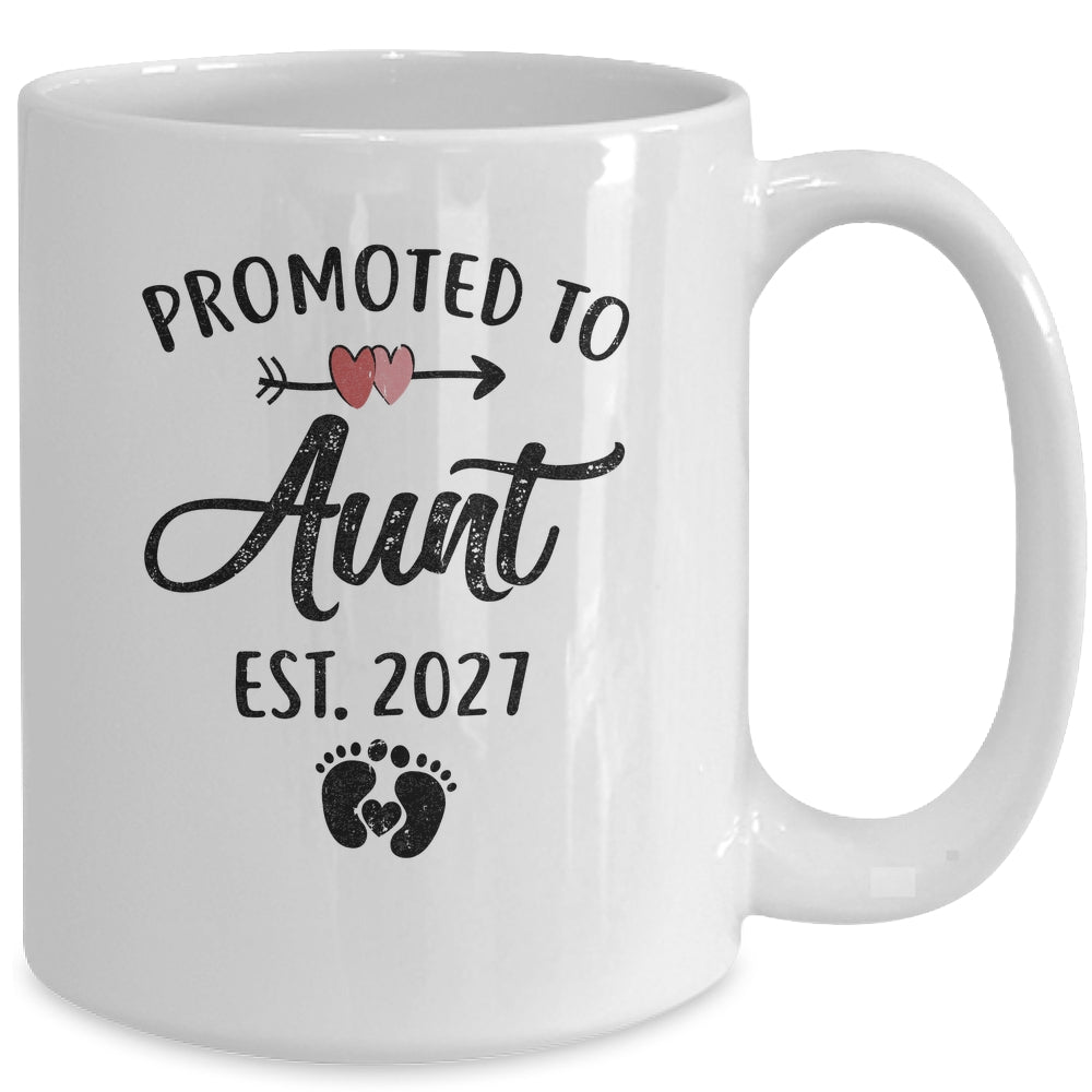 Promoted To Aunt Est 2027 First Time Mothers Day Mug | siriusteestore