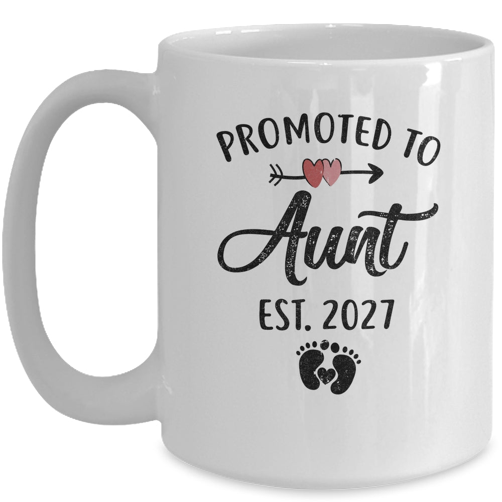 Promoted To Aunt Est 2027 First Time Mothers Day Mug | siriusteestore