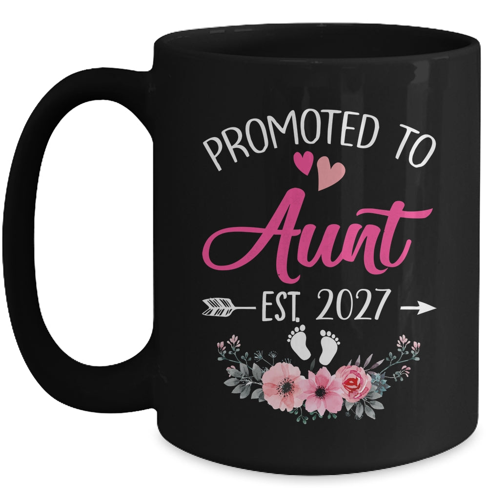Promoted To Aunt Est 2027 Mothers Day First Time Mug | siriusteestore