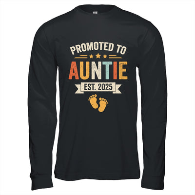 Promoted To Auntie 2025 Retro Soon To Be Auntie Est 2025 Shirt & Hoodie | siriusteestore