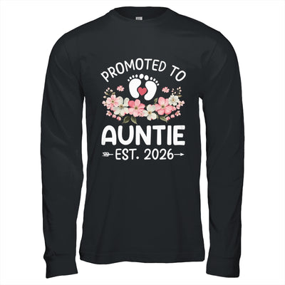 Promoted To Auntie 2026 First Time Floral New Auntie Shirt & Hoodie | siriusteestore