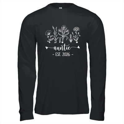 Promoted To Auntie 2026 Pregnancy Announcement Floral Shirt & Hoodie | siriusteestore