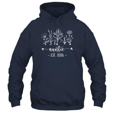 Promoted To Auntie 2026 Pregnancy Announcement Floral Shirt & Hoodie | siriusteestore