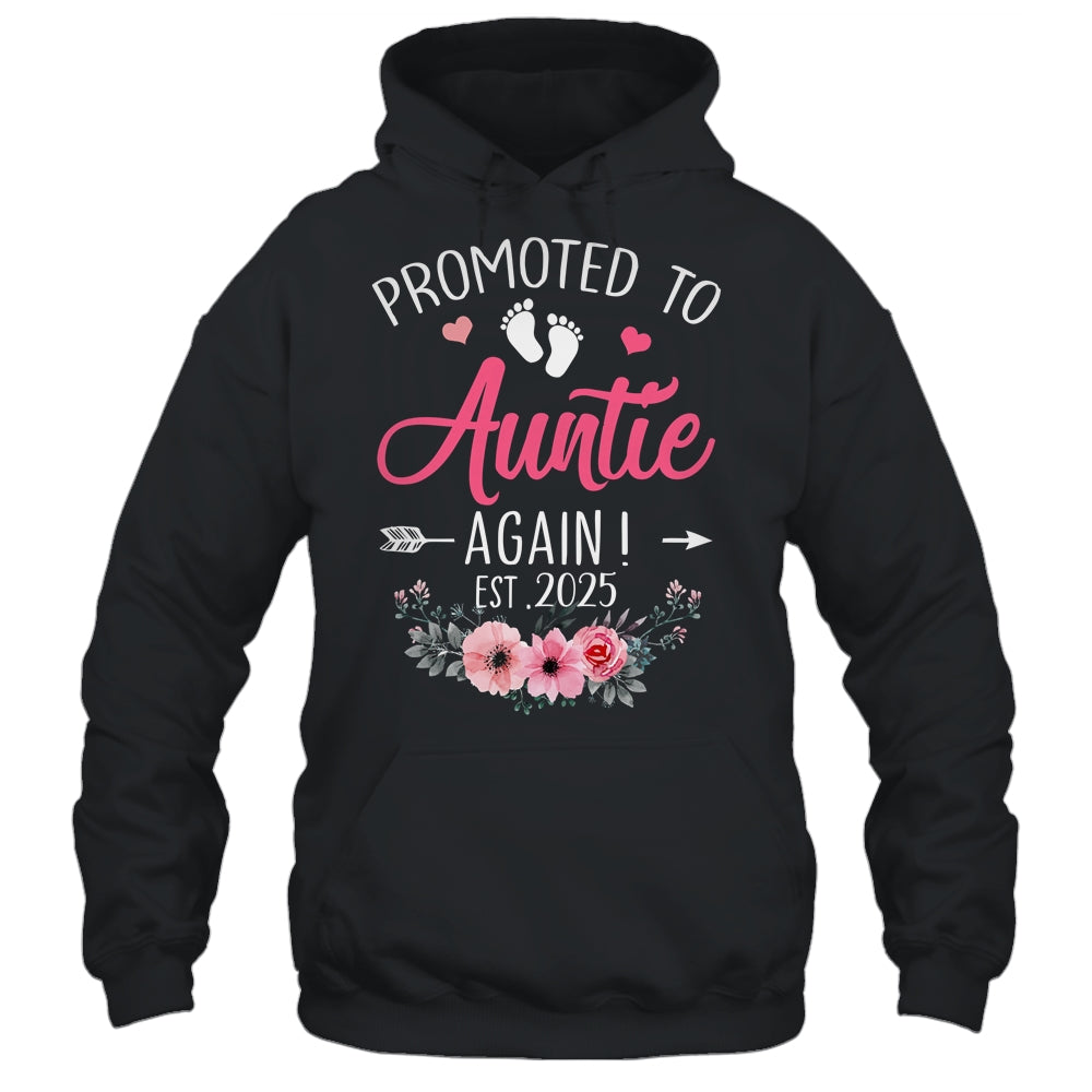Promoted To Auntie Again Est 2025 Mothers Day Shirt & Tank Top | siriusteestore