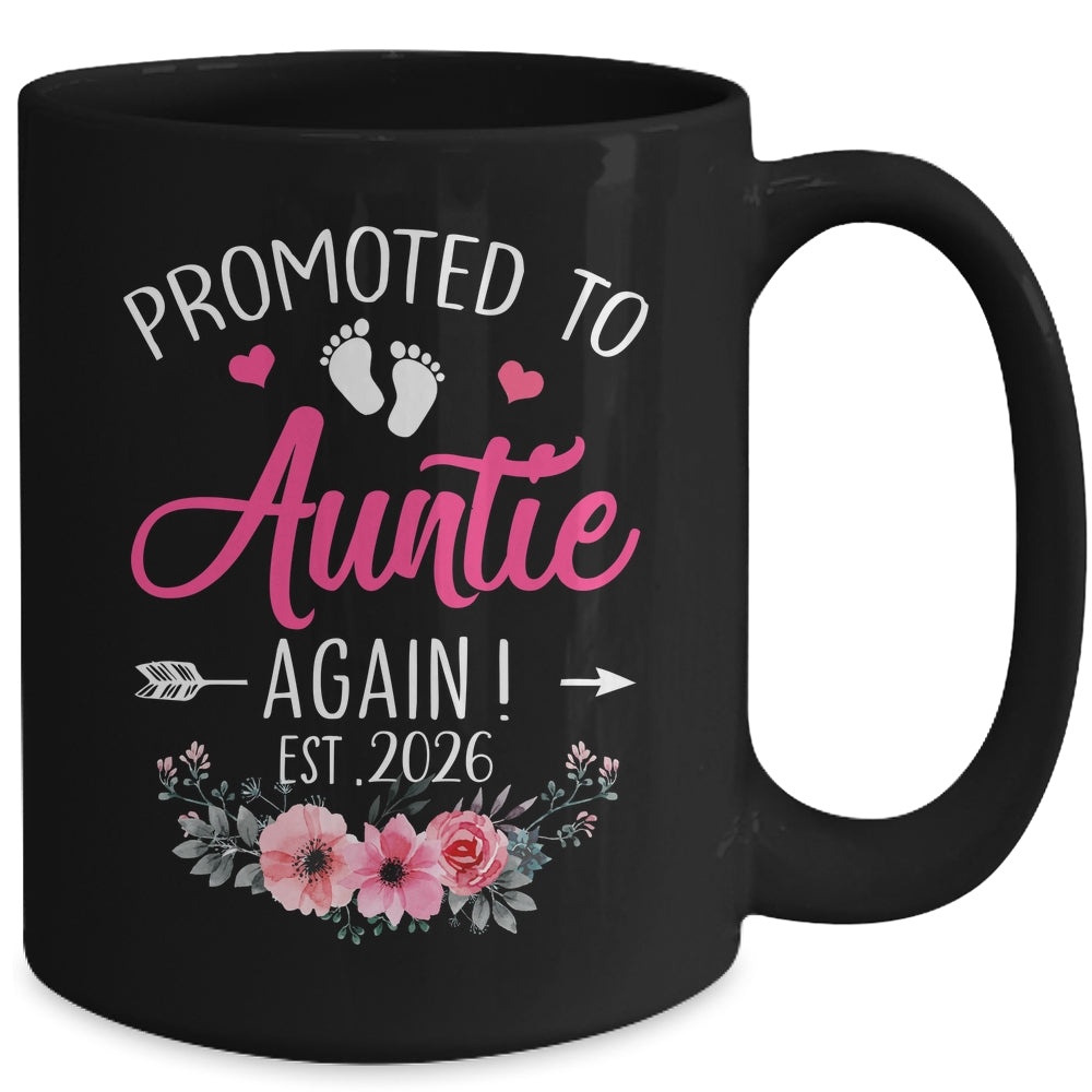 Promoted To Auntie Again Est 2026 Mothers Day Mug | siriusteestore