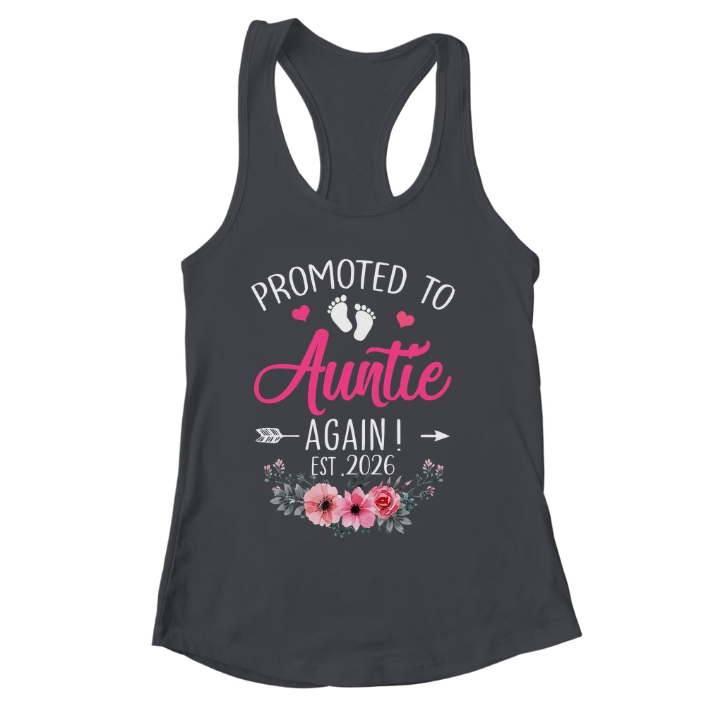 Promoted To Auntie Again Est 2026 Mothers Day Shirt & Tank Top | siriusteestore