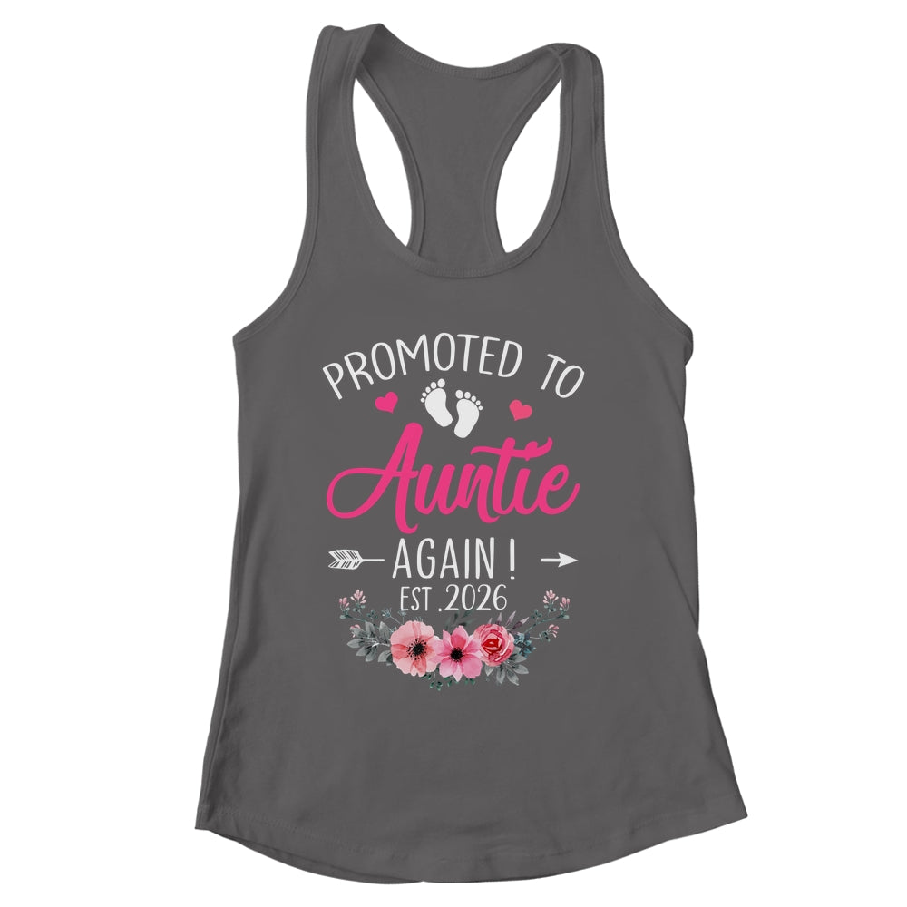 Promoted To Auntie Again Est 2026 Mothers Day Shirt & Tank Top | siriusteestore