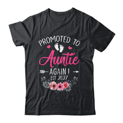 Promoted To Auntie Again Est 2027 Mothers Day Shirt & Tank Top | siriusteestore