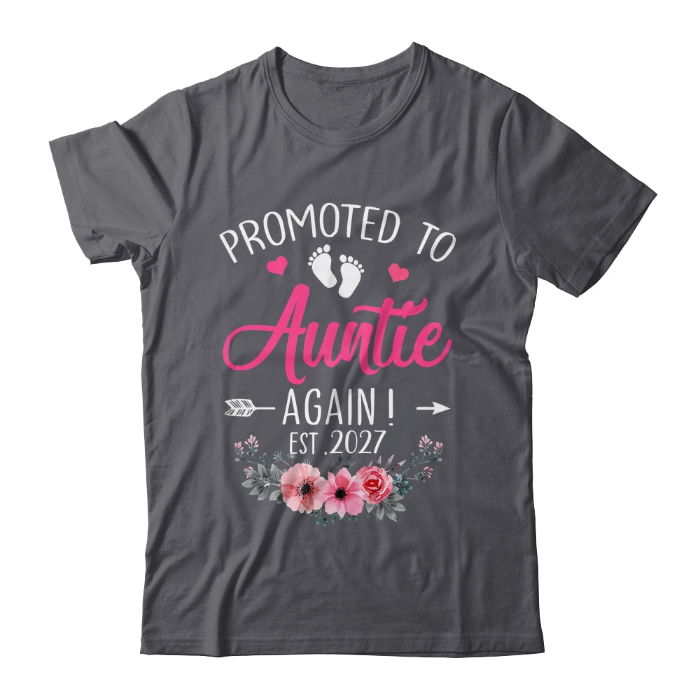 Promoted To Auntie Again Est 2027 Mothers Day Shirt & Tank Top | siriusteestore