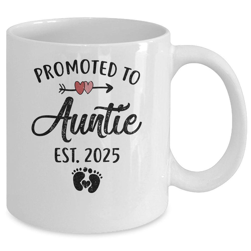 Promoted To Auntie Est 2025 First Time Mothers Day Mug | siriusteestore