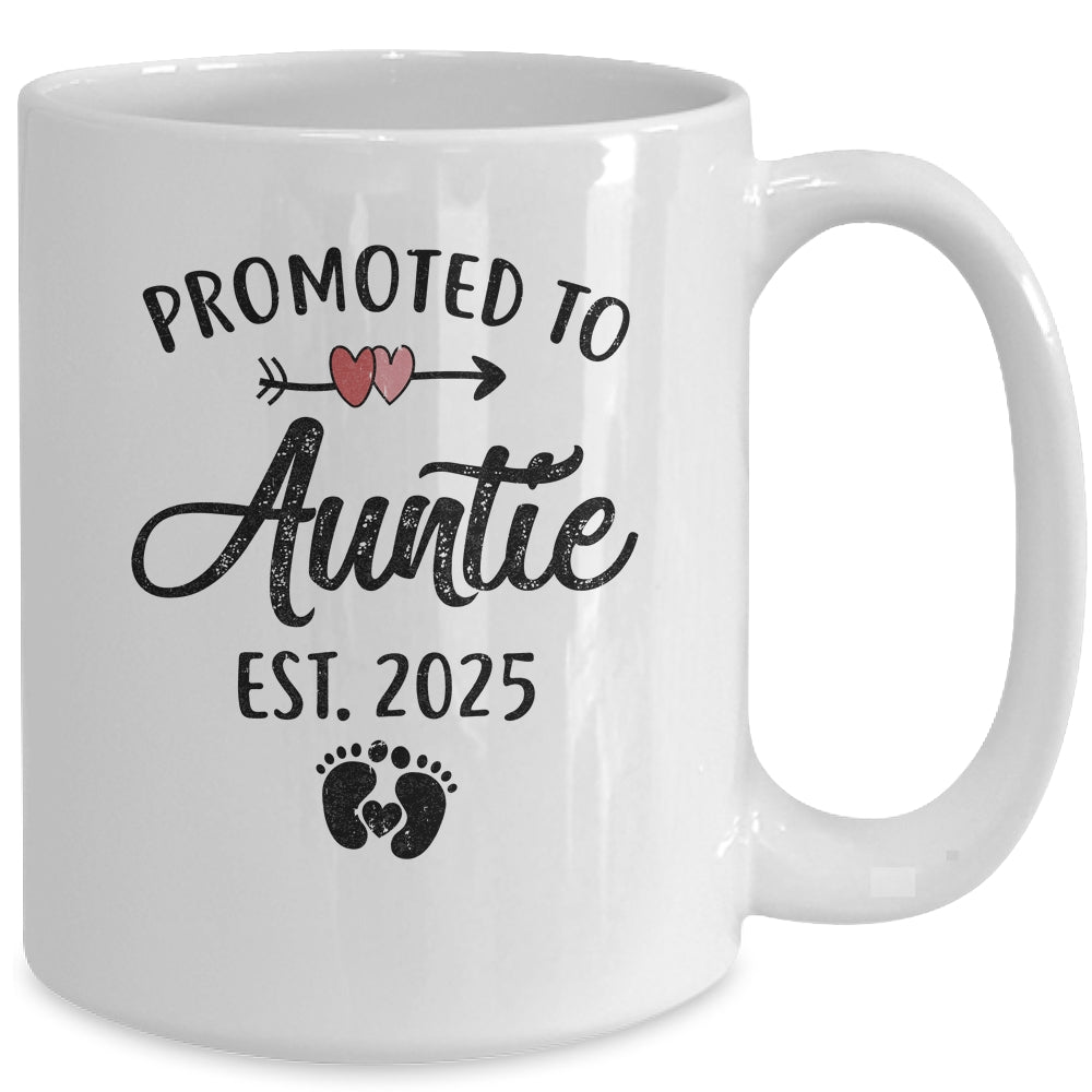 Promoted To Auntie Est 2025 First Time Mothers Day Mug | siriusteestore