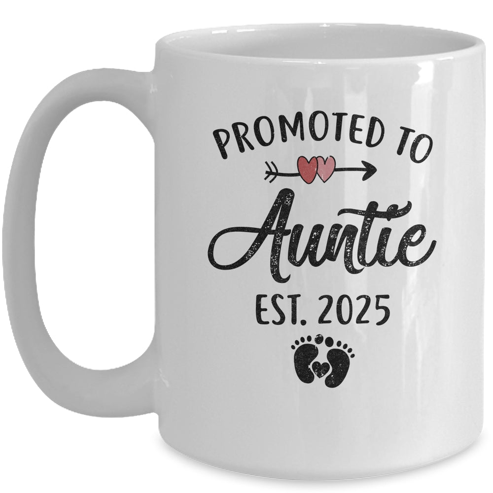 Promoted To Auntie Est 2025 First Time Mothers Day Mug | siriusteestore