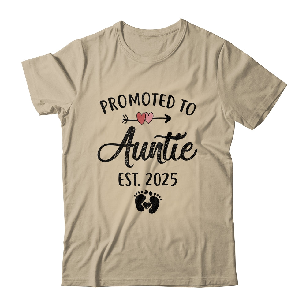 Promoted To Auntie Est 2025 First Time Mothers Day Shirt & Tank Top | siriusteestore