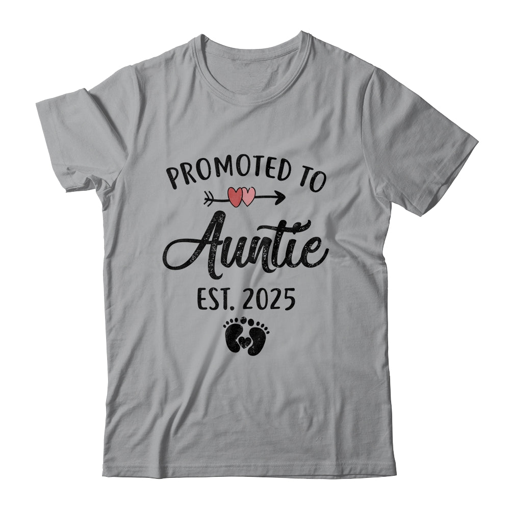 Promoted To Auntie Est 2025 First Time Mothers Day Shirt & Tank Top | siriusteestore