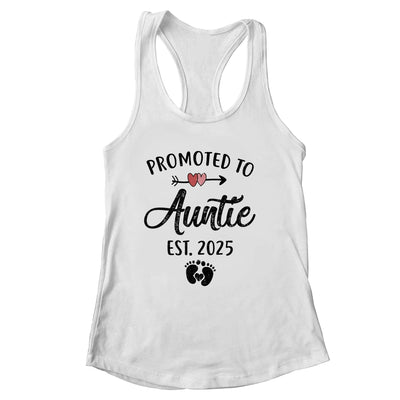 Promoted To Auntie Est 2025 First Time Mothers Day Shirt & Tank Top | siriusteestore