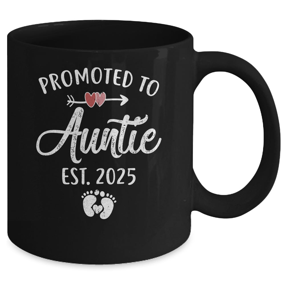 Promoted To Auntie Est 2025 Funny First Time Mothers Day Mug | siriusteestore