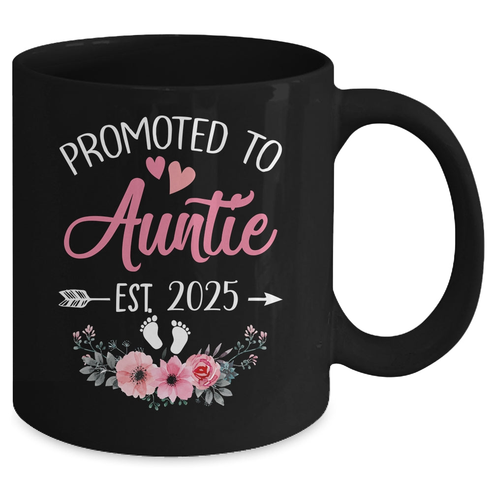 Promoted To Auntie Est 2025 Mothers Day First Time Mug | siriusteestore