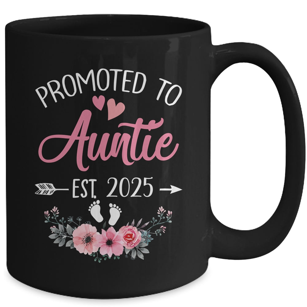 Promoted To Auntie Est 2025 Mothers Day First Time Mug | siriusteestore