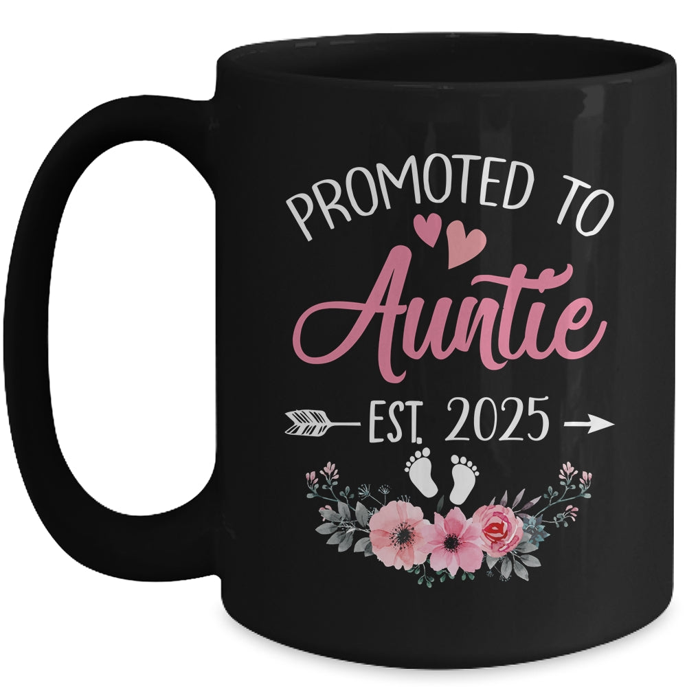 Promoted To Auntie Est 2025 Mothers Day First Time Mug | siriusteestore
