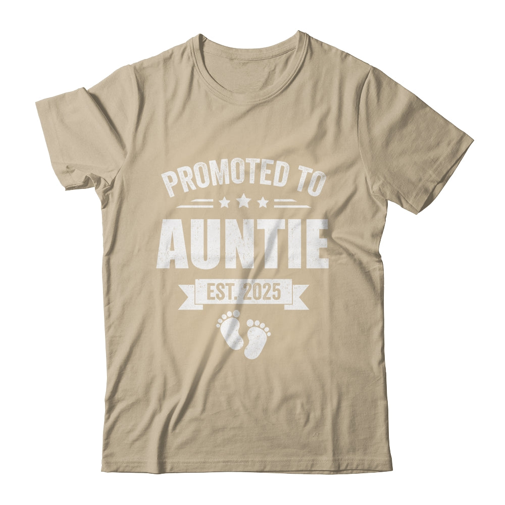Promoted To Auntie Est 2025 Mothers Day First Time New Shirt & Tank Top | siriusteestore