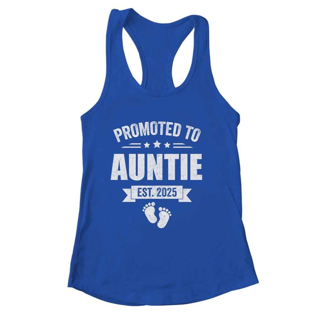 Promoted To Auntie Est 2025 Mothers Day First Time New Shirt & Tank Top | siriusteestore