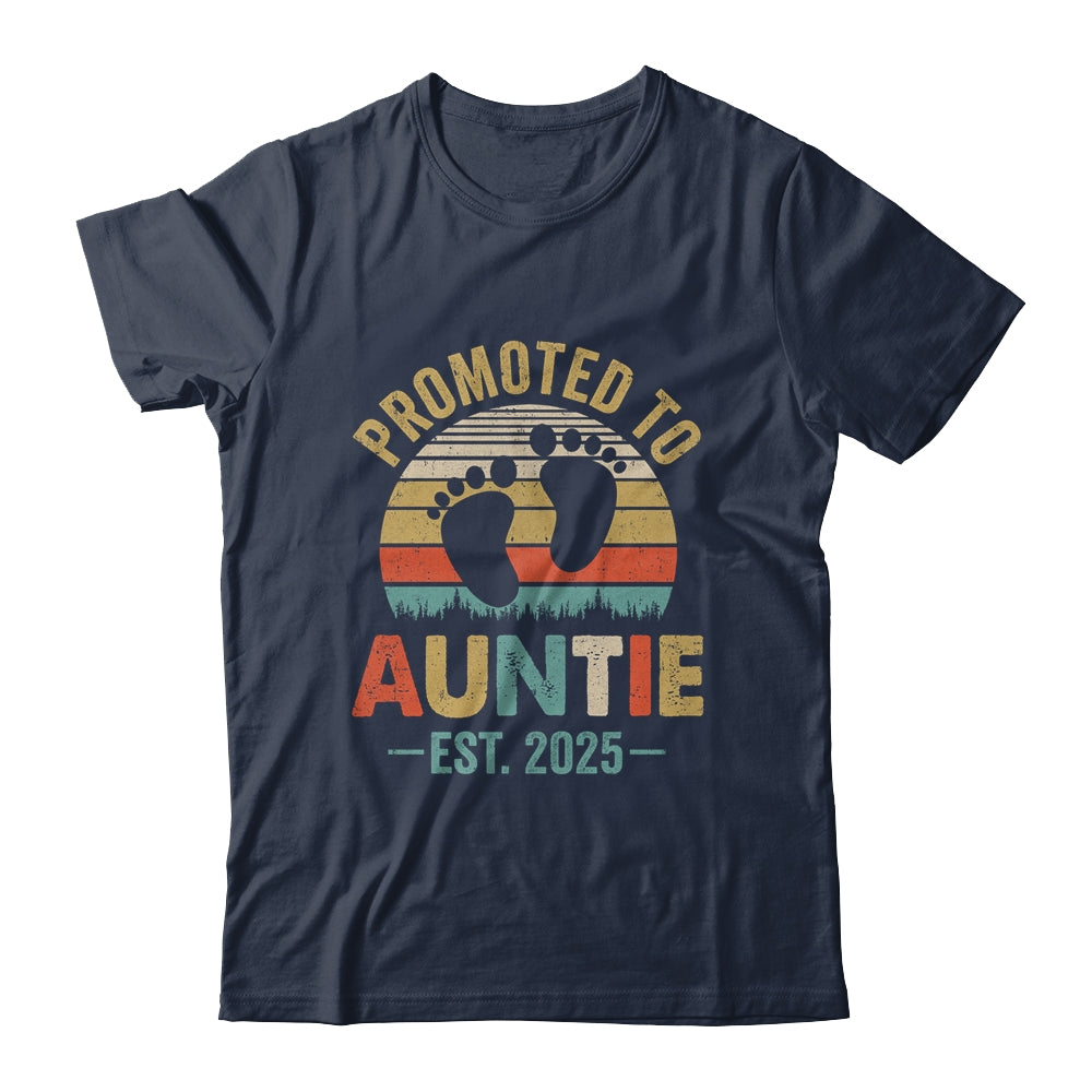 Promoted To Auntie Est 2025 Mothers Day Vintage Shirt & Tank Top | siriusteestore