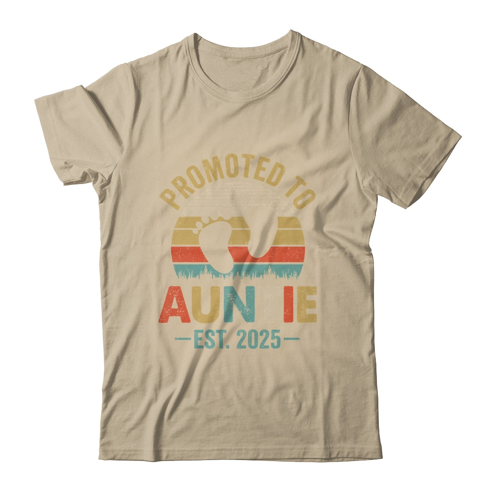 Promoted To Auntie Est 2025 Mothers Day Vintage Shirt & Tank Top | siriusteestore
