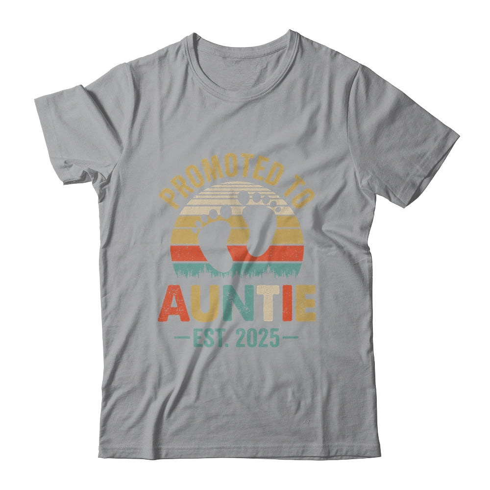Promoted To Auntie Est 2025 Mothers Day Vintage Shirt & Tank Top | siriusteestore