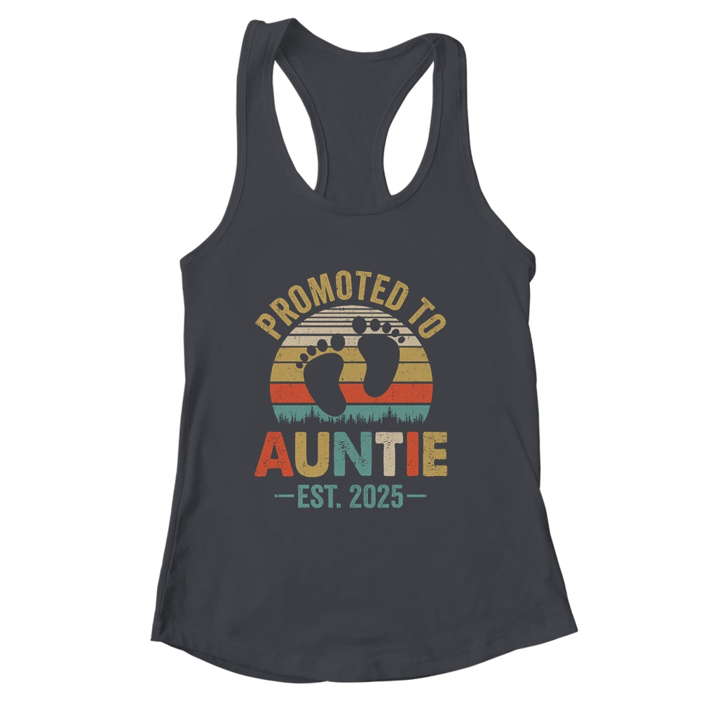 Promoted To Auntie Est 2025 Mothers Day Vintage Shirt & Tank Top | siriusteestore