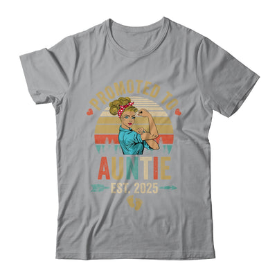 Promoted To Auntie Est 2025 Retro First Time Auntie Shirt & Tank Top | siriusteestore