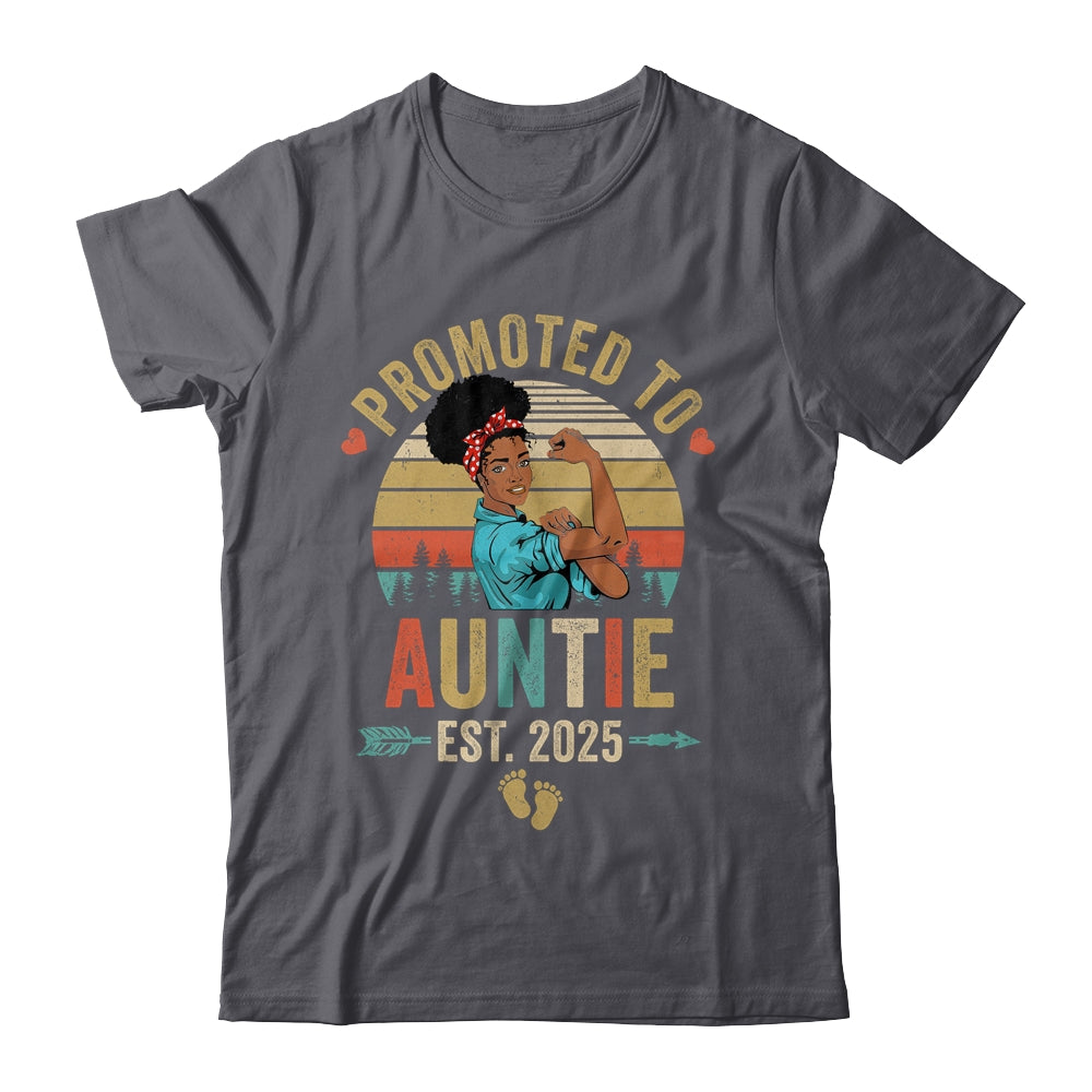 Promoted To Auntie Est 2025 Vintage First Time Auntie Shirt & Tank Top | siriusteestore