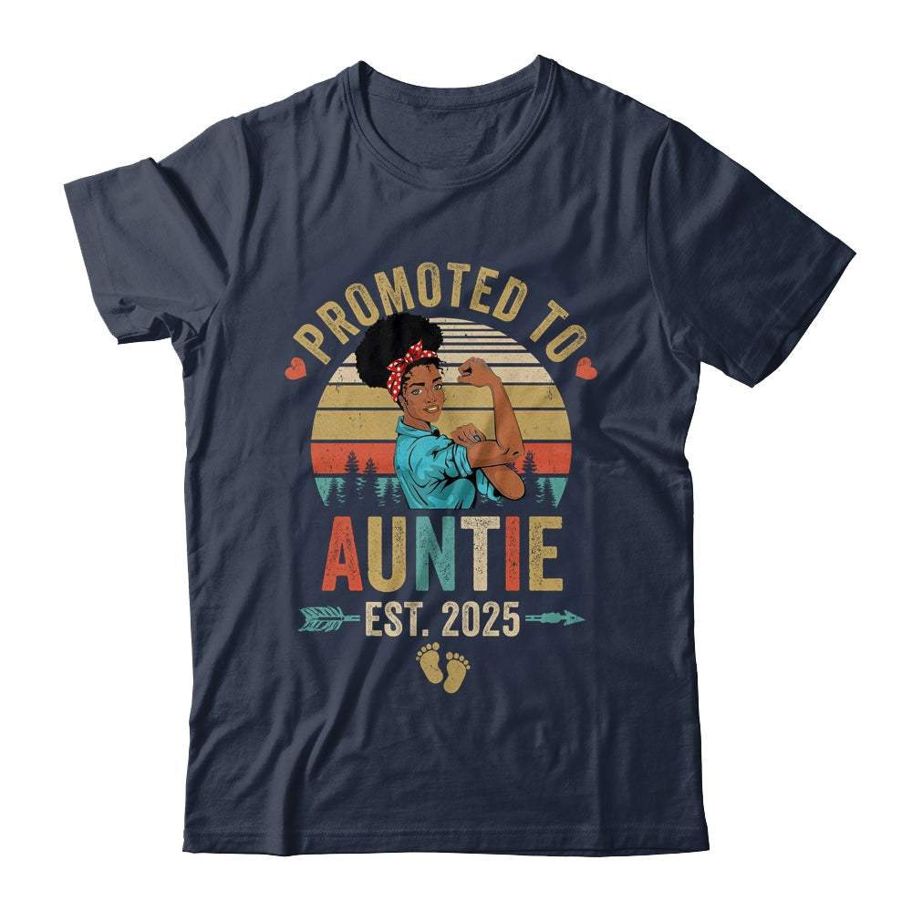 Promoted To Auntie Est 2025 Vintage First Time Auntie Shirt & Tank Top | siriusteestore