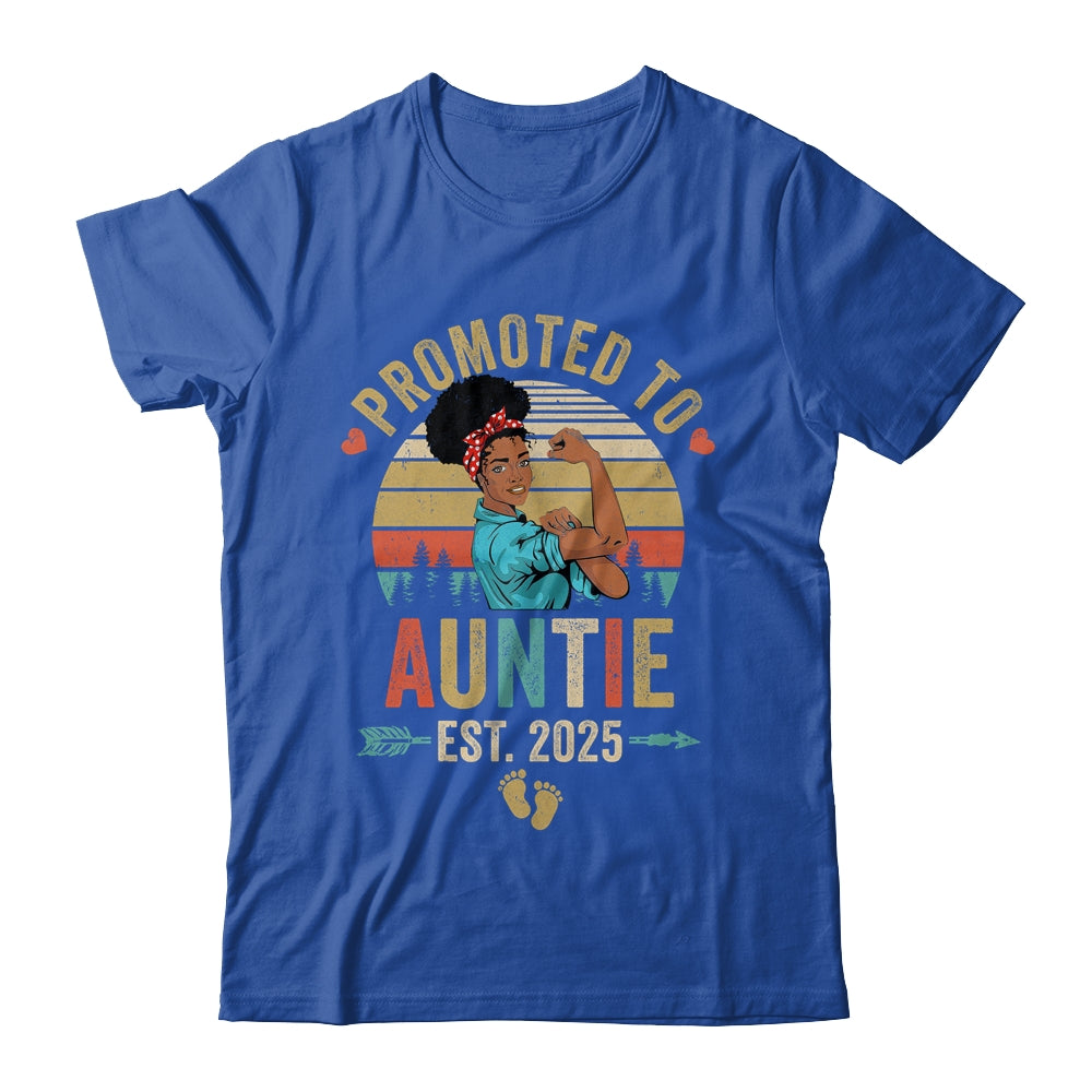 Promoted To Auntie Est 2025 Vintage First Time Auntie Shirt & Tank Top | siriusteestore