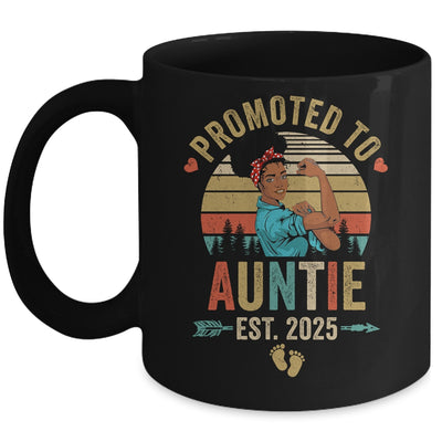 Promoted To Auntie Est 2025 Vintage First Time Auntie Mug | siriusteestore
