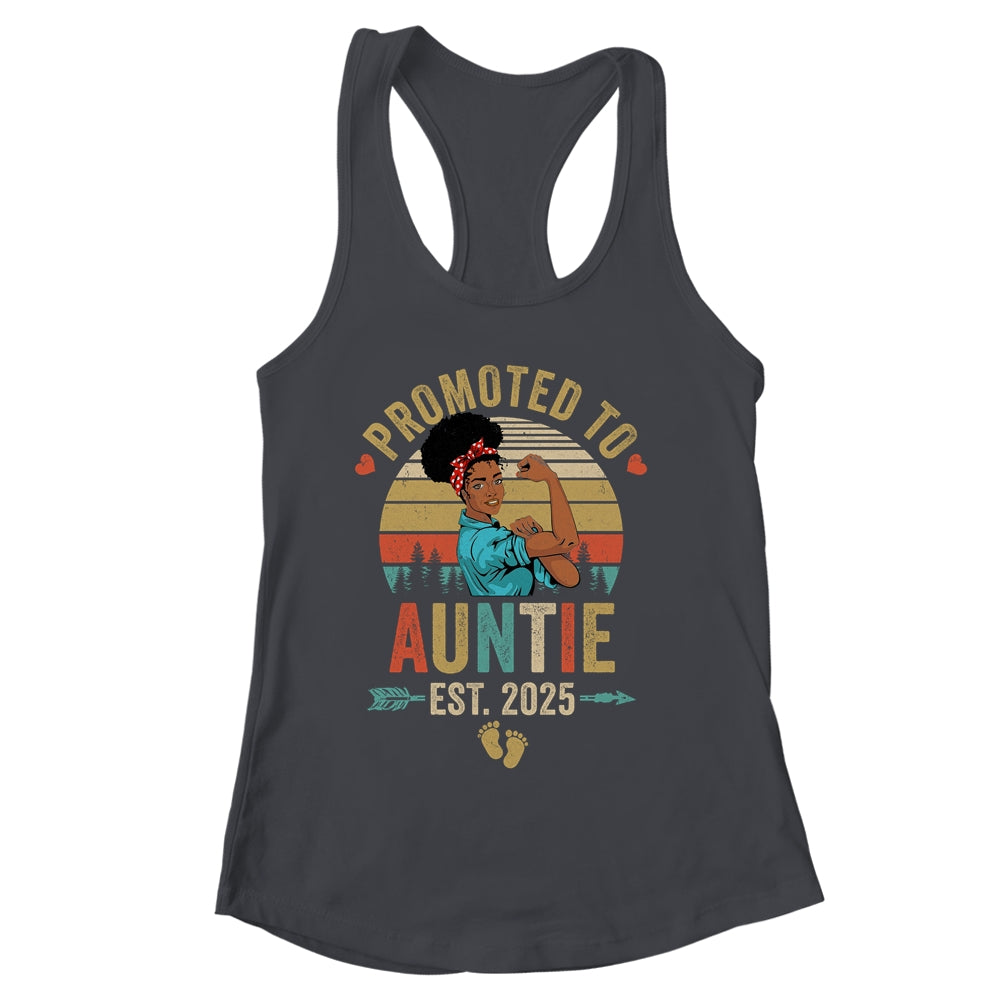 Promoted To Auntie Est 2025 Vintage First Time Auntie Shirt & Tank Top | siriusteestore