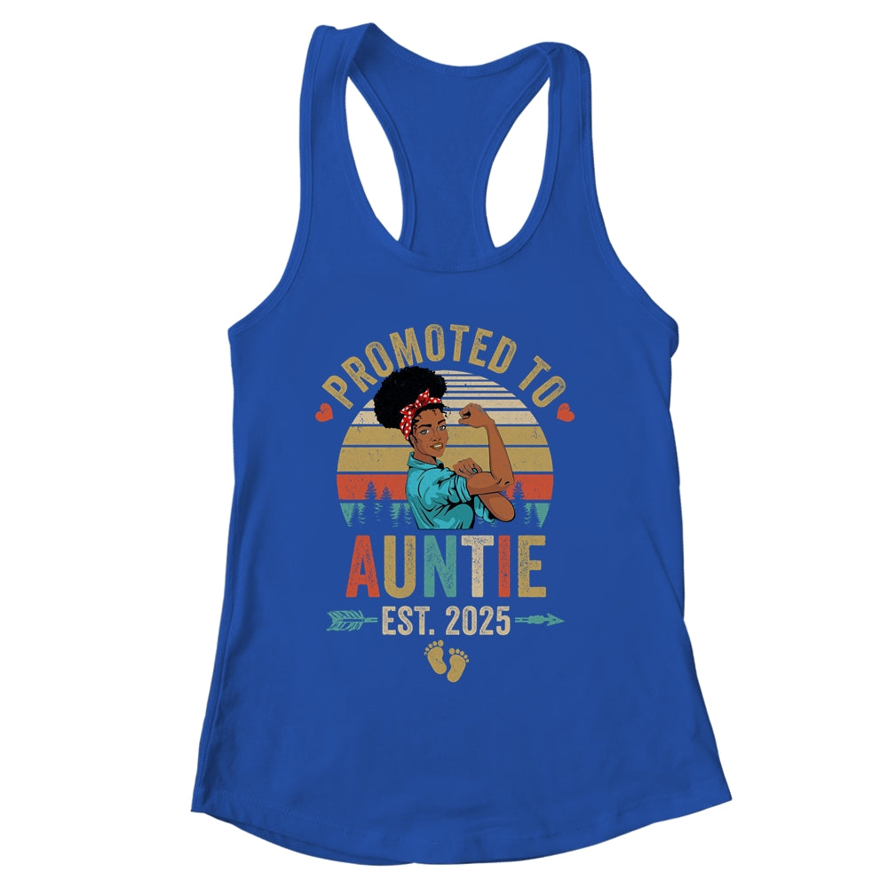 Promoted To Auntie Est 2025 Vintage First Time Auntie Shirt & Tank Top | siriusteestore