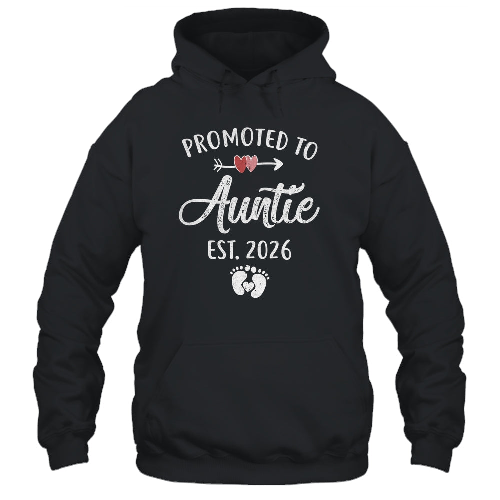 Promoted To Auntie Est 2026 Funny First Time Mothers Day Shirt & Hoodie | siriusteestore
