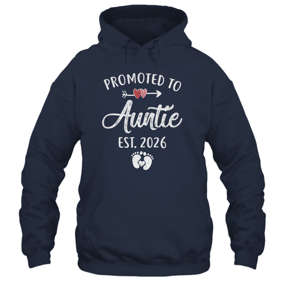 Promoted To Auntie Est 2026 Funny First Time Mothers Day Shirt & Hoodie | siriusteestore