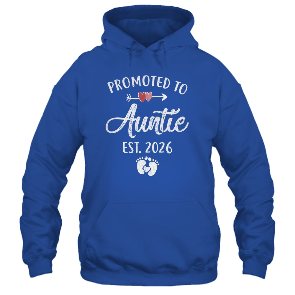 Promoted To Auntie Est 2026 Funny First Time Mothers Day Shirt & Hoodie | siriusteestore