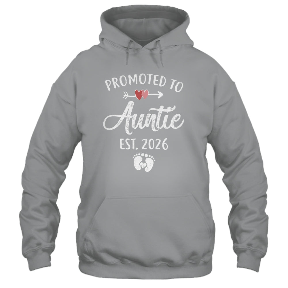 Promoted To Auntie Est 2026 Funny First Time Mothers Day Shirt & Hoodie | siriusteestore