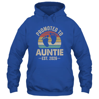 Promoted To Auntie Est 2026 Mothers Day Vintage Shirt & Hoodie | siriusteestore