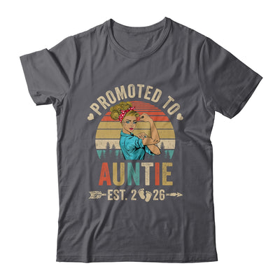 Promoted To Auntie Est 2026 Retro First Time Auntie Shirt & Tank Top | siriusteestore