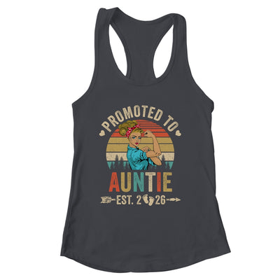 Promoted To Auntie Est 2026 Retro First Time Auntie Shirt & Tank Top | siriusteestore