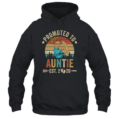 Promoted To Auntie Est 2026 Retro First Time Auntie Shirt & Tank Top | siriusteestore