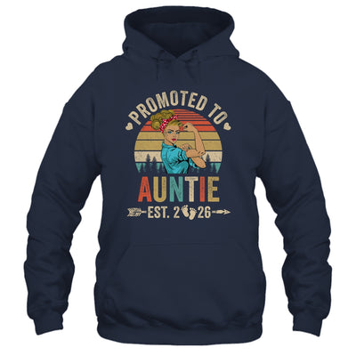 Promoted To Auntie Est 2026 Retro First Time Auntie Shirt & Tank Top | siriusteestore