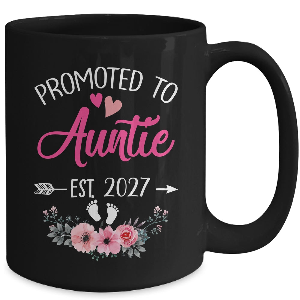 Promoted To Auntie Est 2027 Mothers Day First Time Mug | siriusteestore